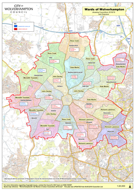 Wards of Wolverhampton Showing Councillors 2018/19 and Directors