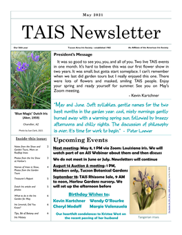 May 2021 Newsletter