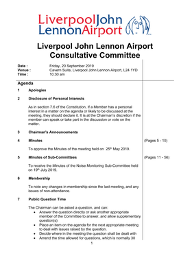 (Public Pack)Agenda Document for Liverpool Airport Consultative