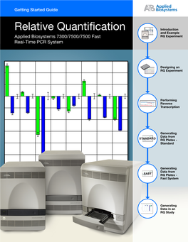 Relative Quantification Getting Started Guide for the Applied Biosystems 7300/7500/7500 Fast Real-Time PCR System RQ Experiment Workflow