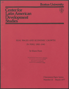 Center for Latin American Development • Studies