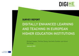 Digitally Enhanced Learning and Teaching in European Higher Education Institutions
