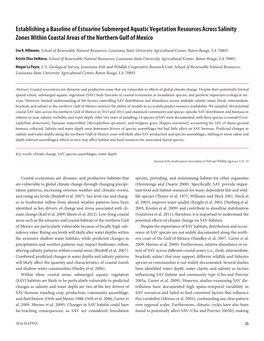 Establishing a Baseline of Estuarine Submerged Aquatic Vegetation Resources Across Salinity Zones Within Coastal Areas of the Northern Gulf of Mexico