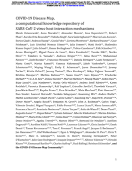 COVID-19 Disease Map, a Computational Knowledge