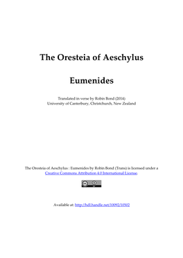 The Oresteia of Aeschylus