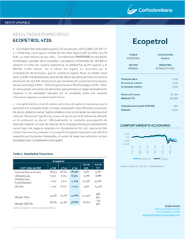 Ecopetrol 4T19