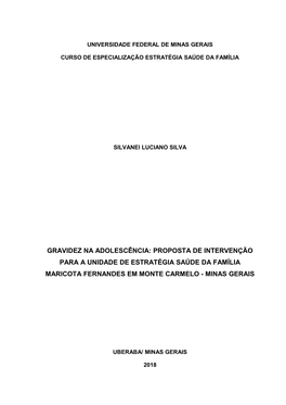 Gravidez Na Adolescência-Proposta De Intervenção Para a Unidade De