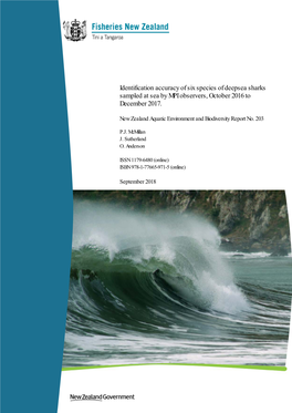 Identification Accuracy of Six Species of Deepsea Sharks Sampled at Sea by MPI Observers, October 2016 to December 2017