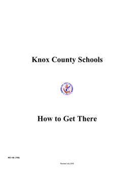 Knox County Schools How to Get There