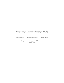 Simple Image Generation Language (SIGL)