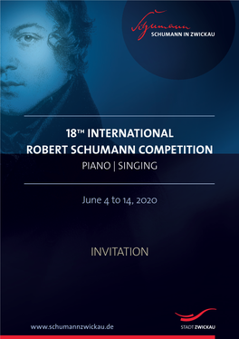 18Th INTERNATIONAL ROBERT SCHUMANN COMPETITION PIANO | SINGING