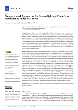 From Gene Expression to Functional Foods