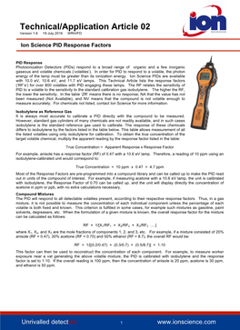 TA-02 Ion Science PID Response Factors USA V1.6.Pdf 1.43 MB