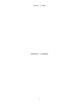 Annexe 2 – Lexique