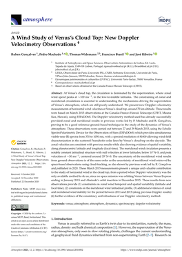 A Wind Study of Venus's Cloud Top: New Doppler Velocimetry