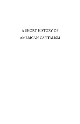 A Short History of American Capitalism