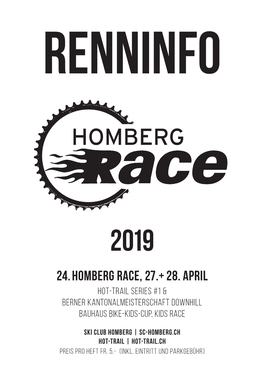 24. Homberg Race, 27.+ 28. April HOT-TRAIL Series #1 & Berner Kantonalmeisterschaft Downhill Bauhaus Bike-Kids-Cup, Kids Race