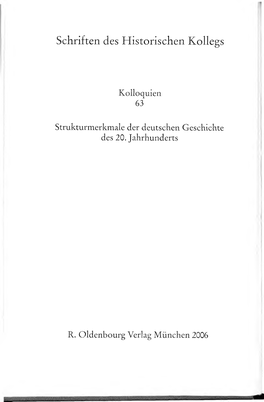 Strukturmerkmale Der Deutschen Geschichte Des 20. Jahrhunderts