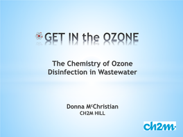 The Chemistry of Ozone in Wastewater