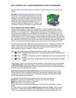 Laser Cutter File Guidelines