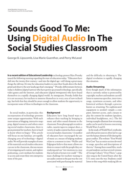 Using Digital Audioin the Social Studies Classroom