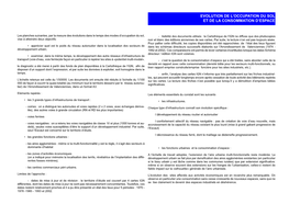 Evolution De L'occupation Du Sol Et De La Consommation D