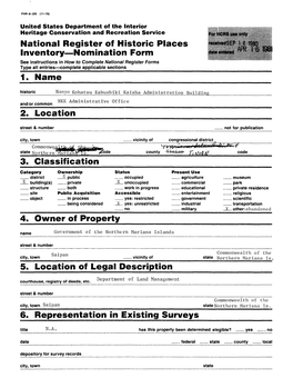 National Register of Historic Places Inventory Nomination Form 1