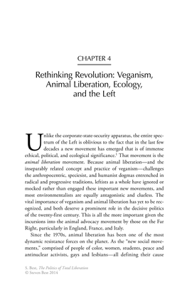 Veganism, Animal Liberation, Ecology, and the Left