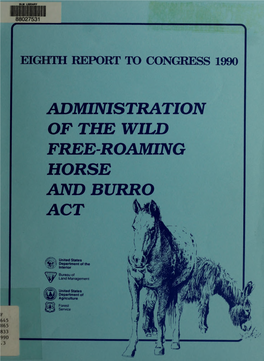 Administration of the Wild Free-Roaming Horse and Burro Act