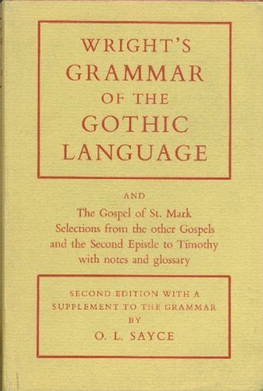 Gothic Language, Wright's Grammar Of