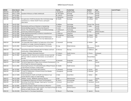 MREB Cleared Protocols