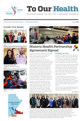 Historic Health Partnership Agreement Signed