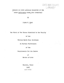 The Life History and Morphology of Rhopalias Macracanthus Chandler