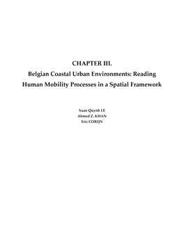 Belgian Coastal Urban Environments: Reading Human Mobility Processes in a Spatial Framework