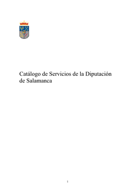 Catálogo De Servicios De La Diputación De Salamanca