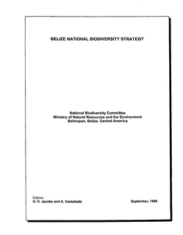 Belize National Biodiversity Strategy