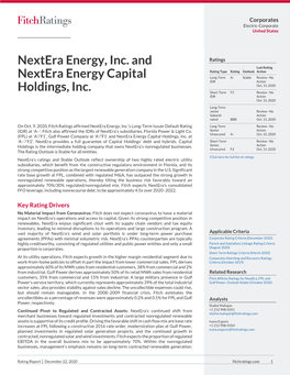 Nextera Energy Fitch Rating Dec 2020