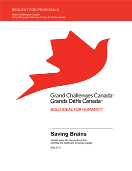 Saving Brains Identify Early Life Interventions That Promote the Fulfillment of Human Capital May 2011