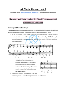 AP Music Theory: Unit 5