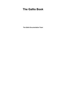 The Gallio Book