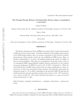 Arxiv:Astro-Ph/0102371V1 21 Feb 2001 Rswt Esrdrdhfs Rubytems Motn U Important Most the Arguably Redshifts