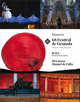 68 Festival De Granada 21 De Junio a 12 De Julio De 2019