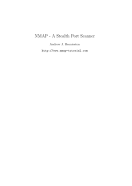 NMAP - a Stealth Port Scanner