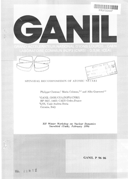 Spinodal Decomposition of Atomic Nuclei