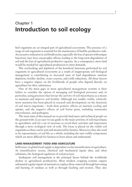 Introduction to Soil Ecology