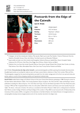 Postcards from the Edge of the Catwalk Datasheet