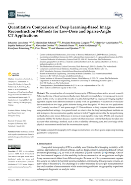 Quantitative Comparison of Deep Learning-Based Image Reconstruction Methods for Low-Dose and Sparse-Angle CT Applications