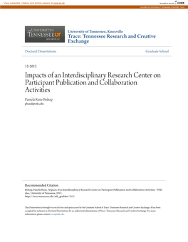 Interdisciplinary Research Centers