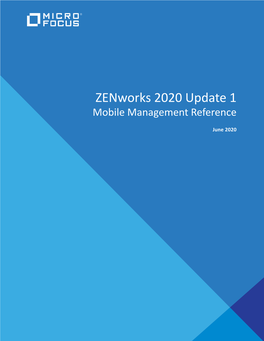 Zenworks Mobile Management Reference