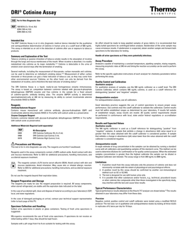 DRI® Cotinine Assay